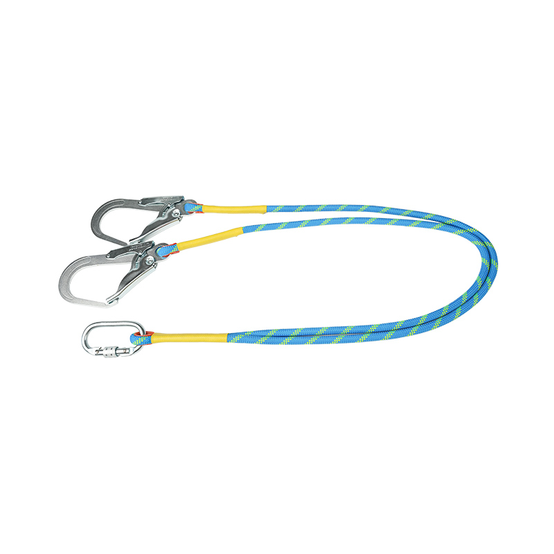 L13 Srian le Rópa Lanyard dúbailte, 2 Dubhán agus carabiner amháin
